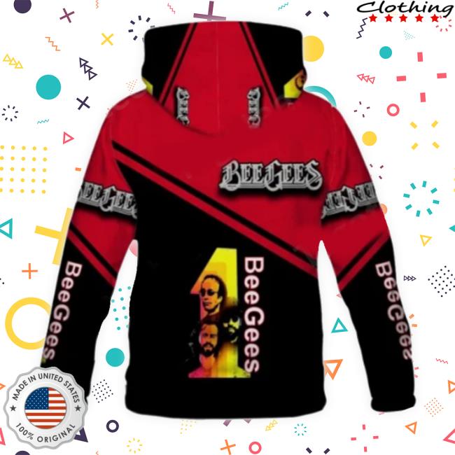 1 Bee Gees Band Fleece Zipper Hoodie Sweatshirt